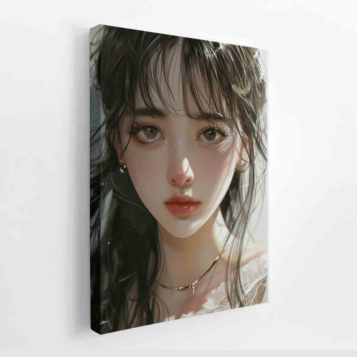 Anime Girl Art canvas Print