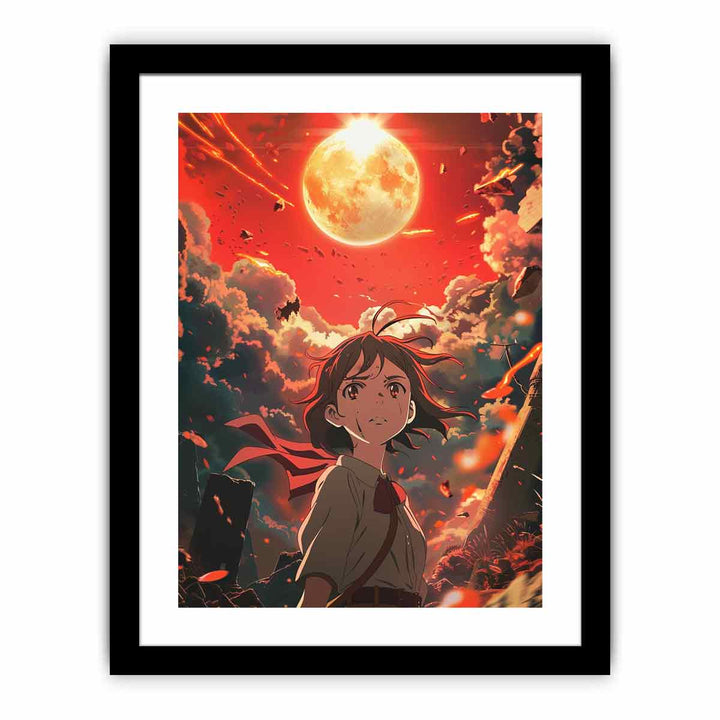 Anime Girl  Art 3 framed Print