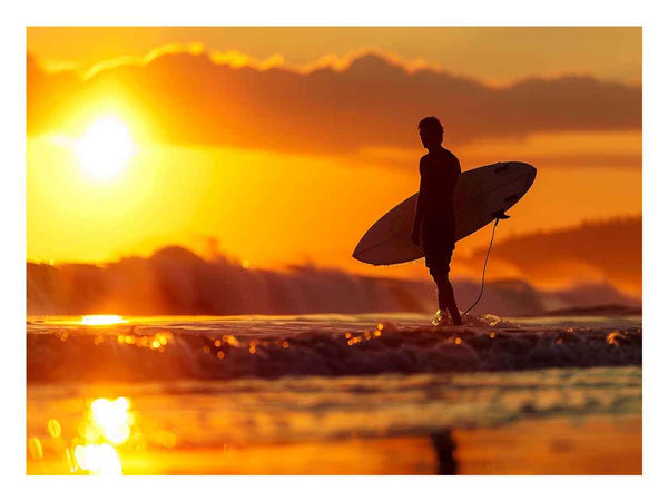 Surfer in the Sun Art Print