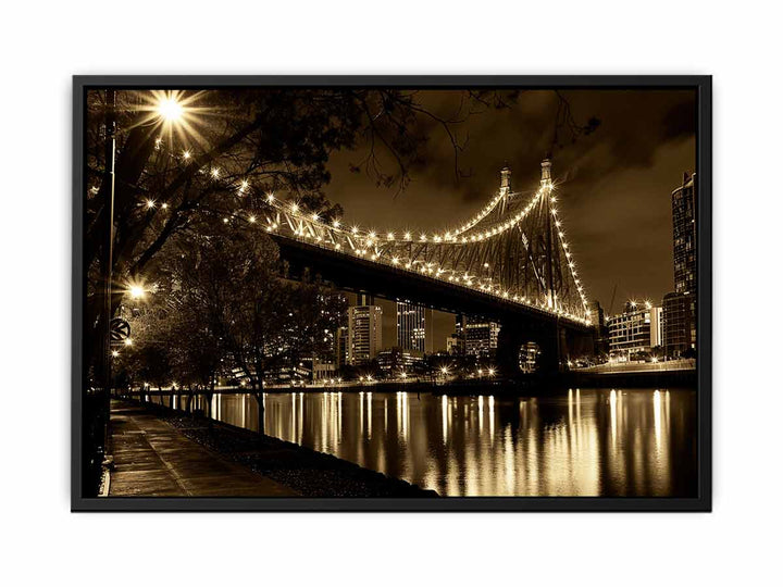 Story Bridge at Night Art canvas Print