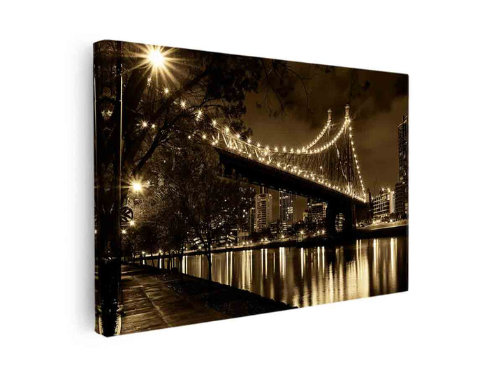 Story Bridge at Night Art canvas Print