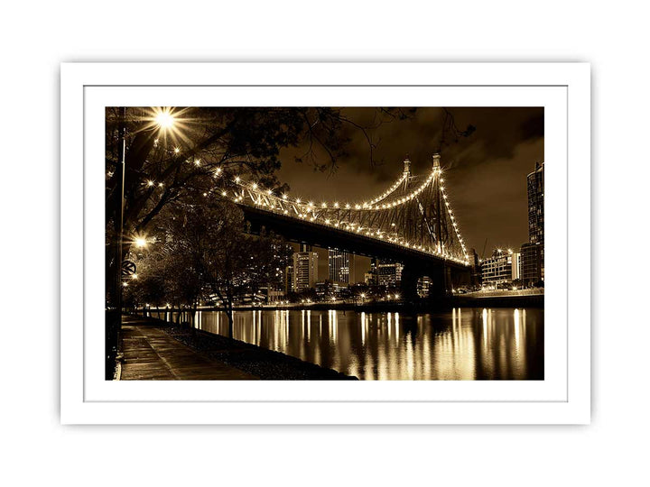 Story Bridge at Night Art framed Print