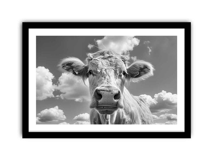 Highland cow Art framed Print