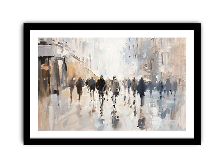 Walking in Paris Art framed Print