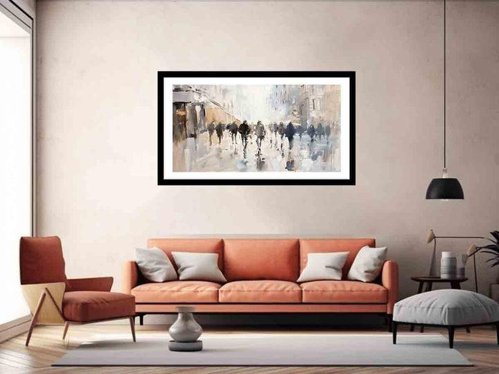 Walking in Paris Art Print