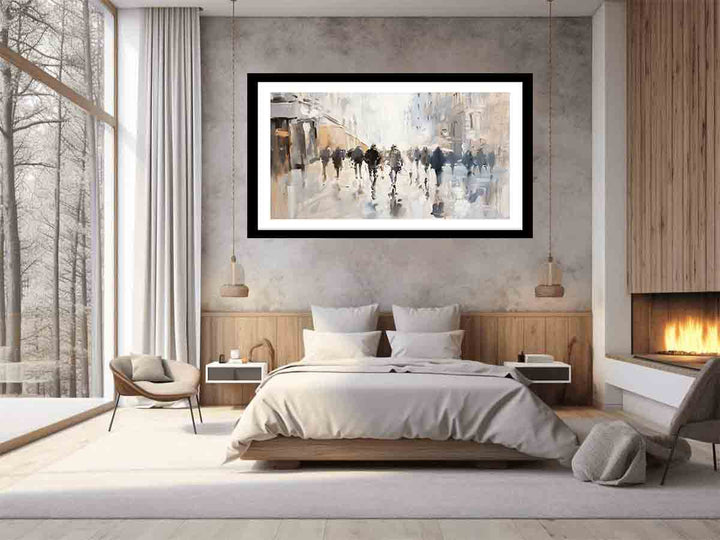 Walking in Paris Art Print