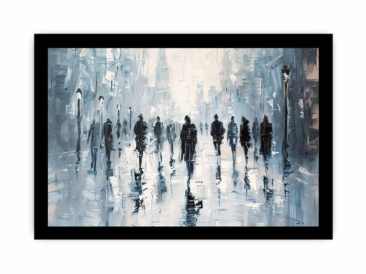 Street Walk in Paris  framed Print