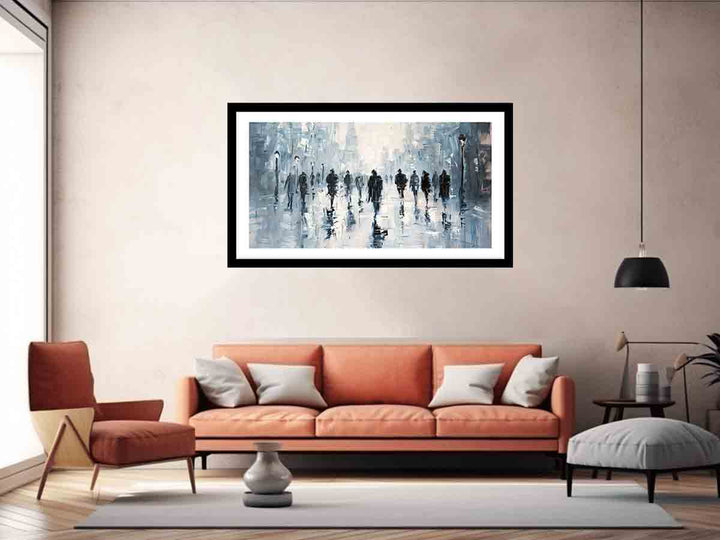 Street Walk in Paris Art Print