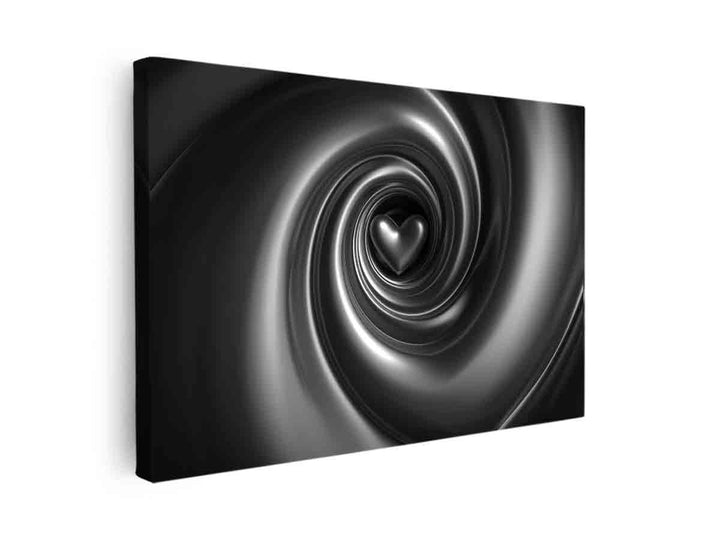 3D spiral Heart Art canvas Print