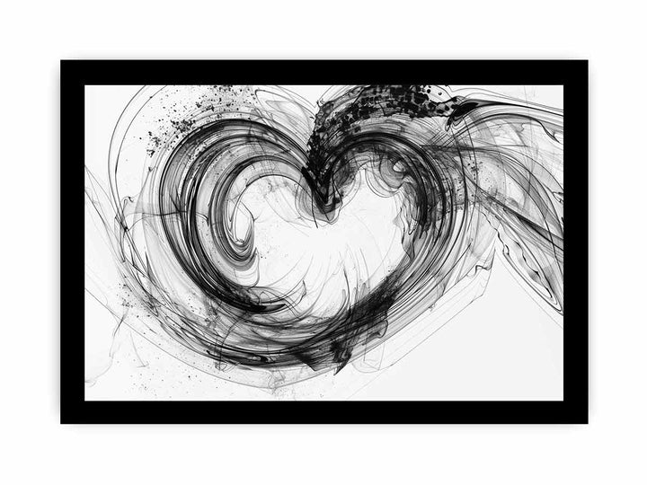 Abstract heart Art framed Print