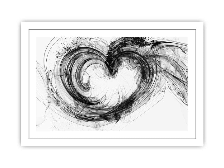 Abstract heart Art framed Print