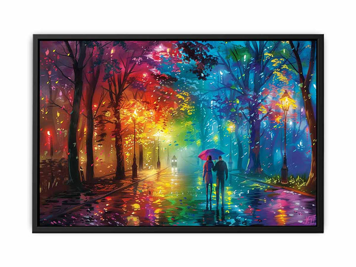 Raibow Walk Art canvas Print