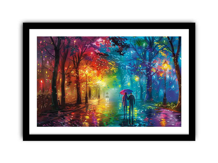 Raibow Walk Art framed Print