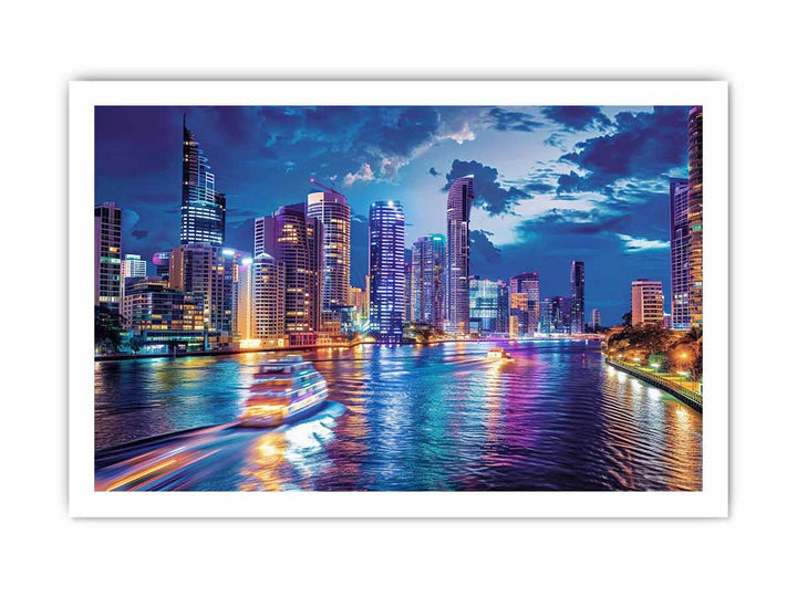 Brisbane River Print framed Print