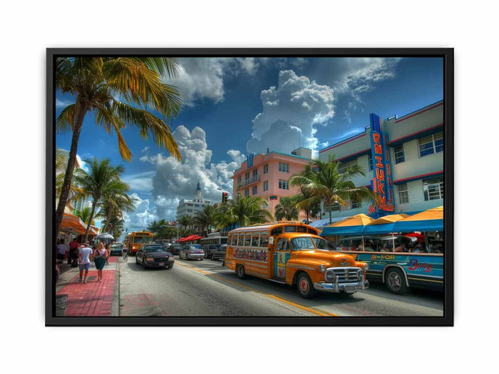 Miami Art canvas Print