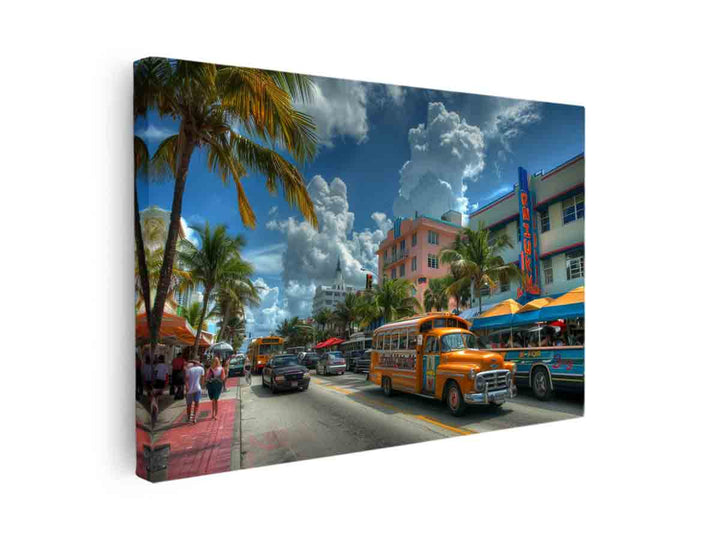 Miami Art canvas Print