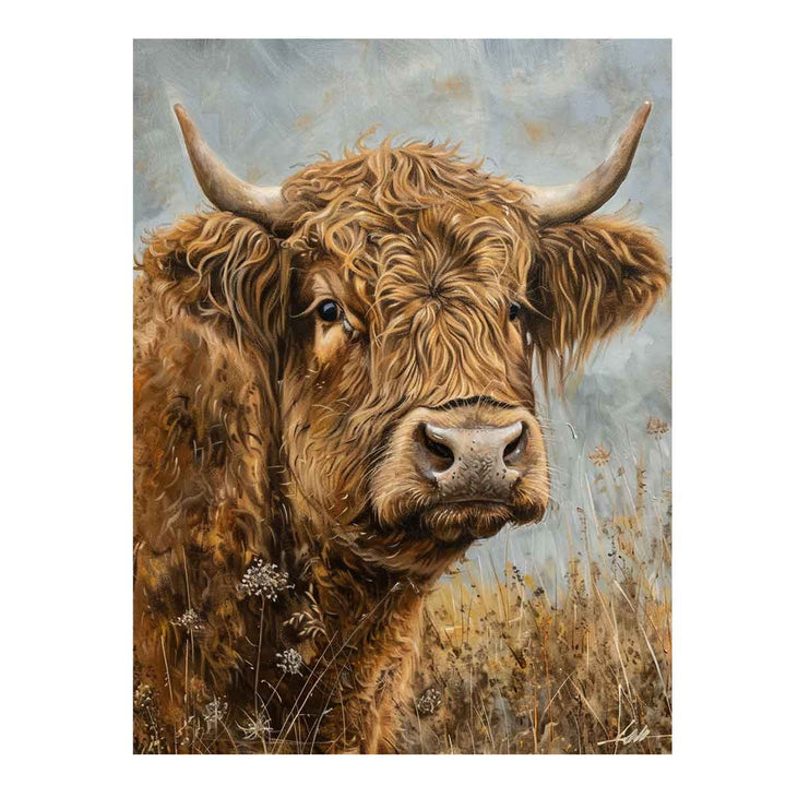 Highland Cow Brown Art Print