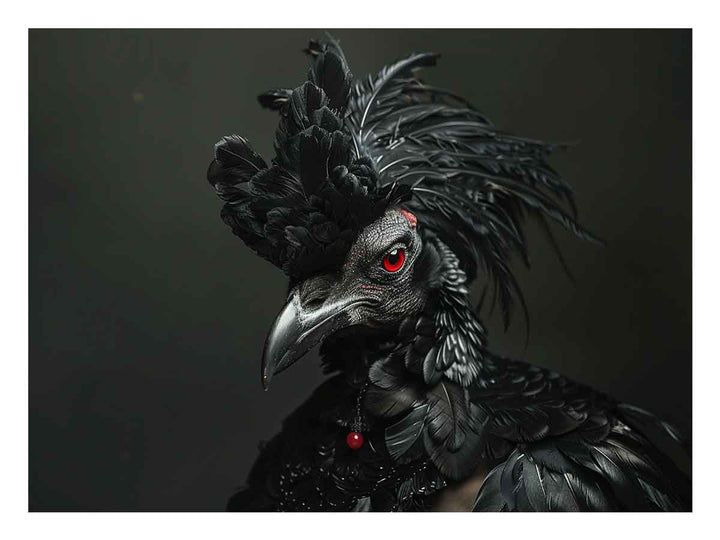  Black Cocky Art Print