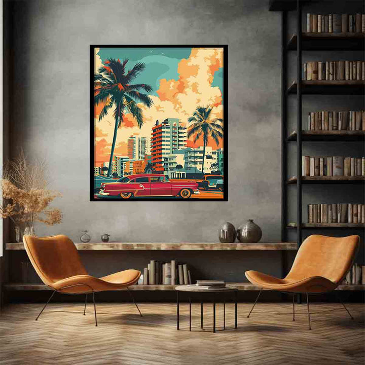 miami Painting Art Print