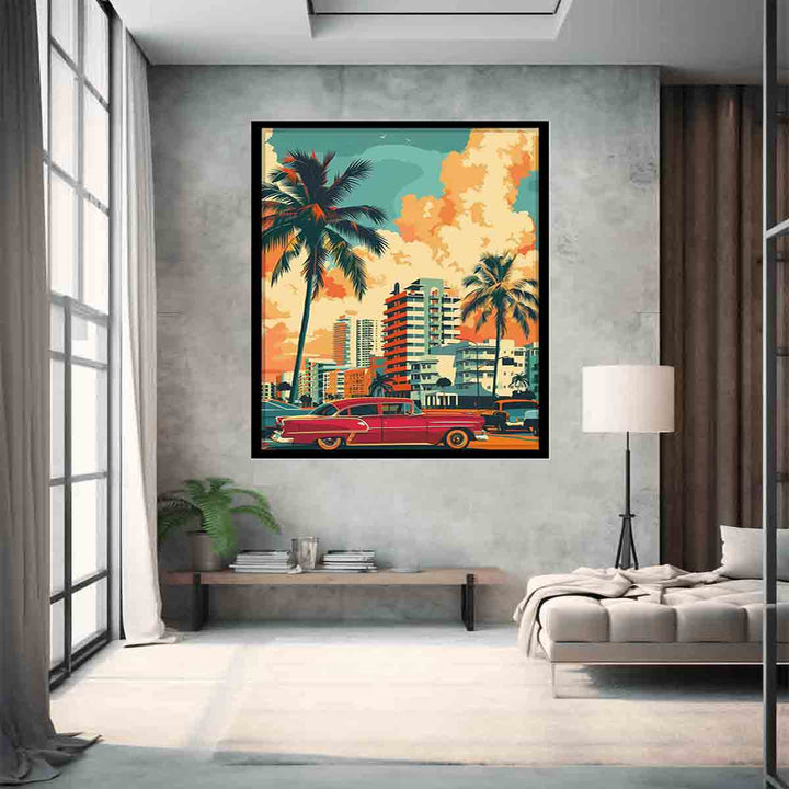 miami Painting Art Print