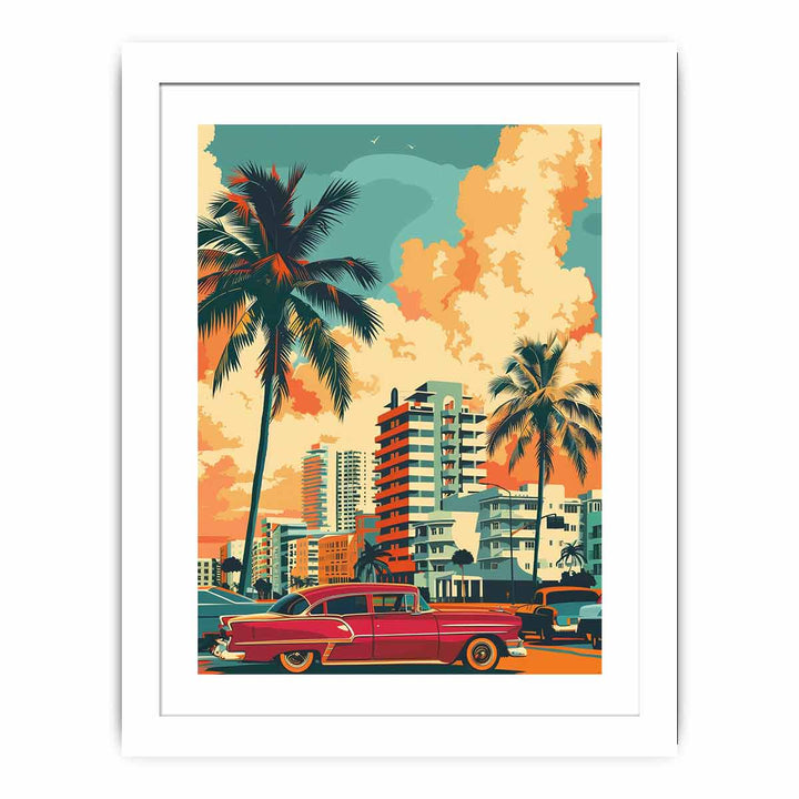 miami Painting framed Print