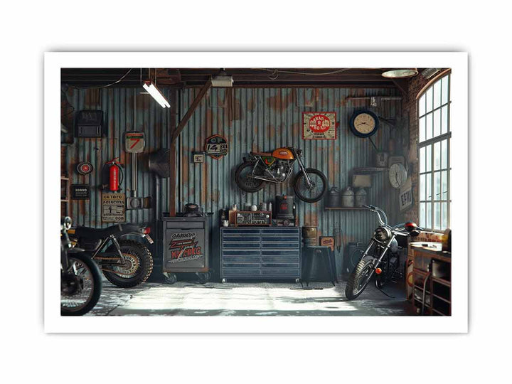 Garage Art framed Print