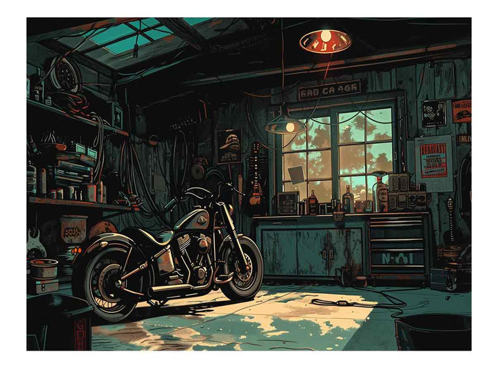 Garage Frame Art Print