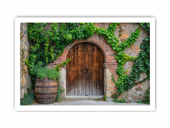 Wooden Door Art framed Print