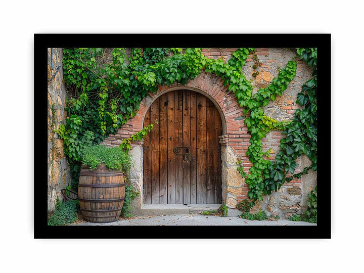 Wooden Door Art framed Print