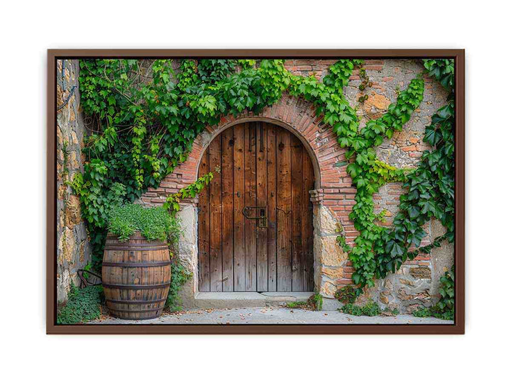 Wooden Door Art Painting