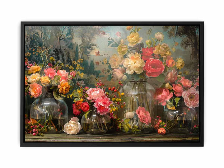 Beautiful Flowers Art canvas Print