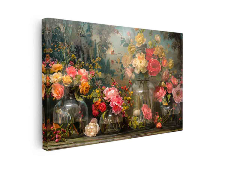 Beautiful Flowers Art canvas Print