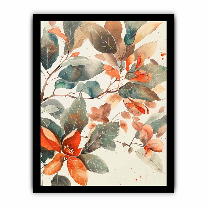 Watercolor Flowers framed Print