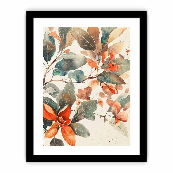 Watercolor Flowers framed Print
