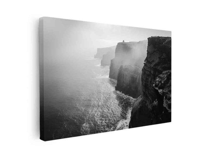 Cliff Black & white canvas Print