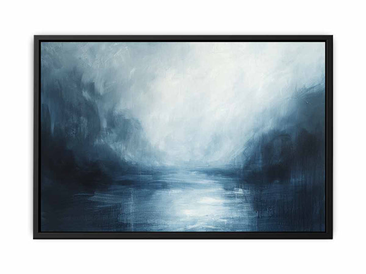 Abstract Blue river canvas Print