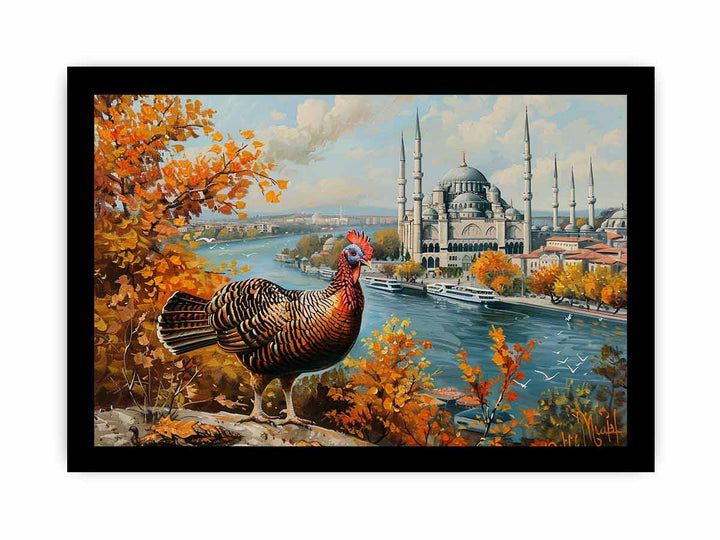 Turkey bird Art framed Print