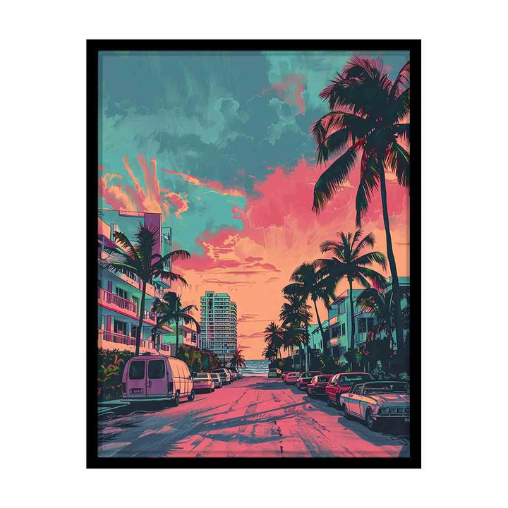 miami Art canvas Print