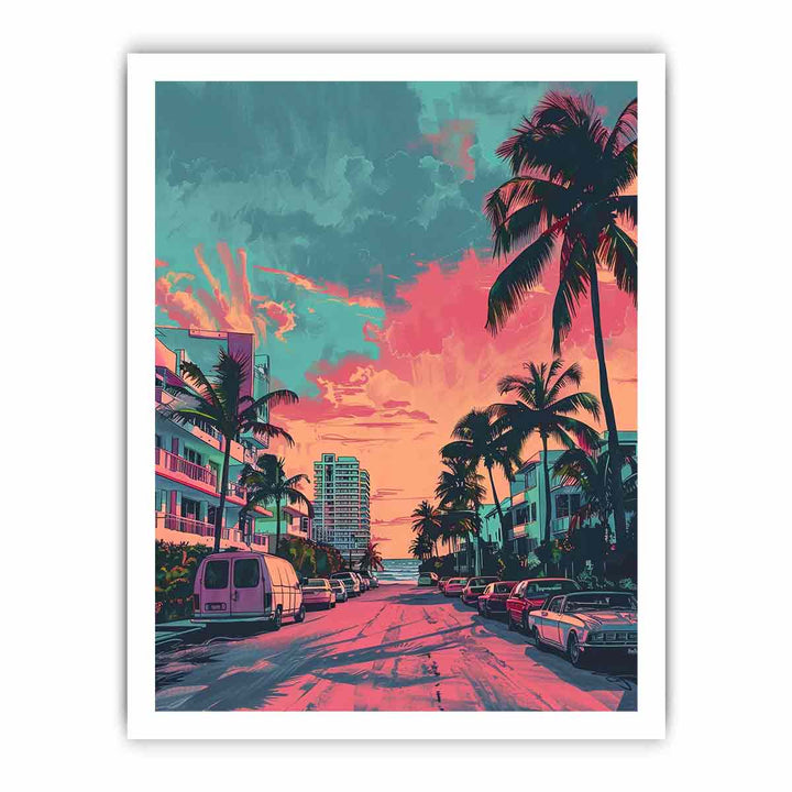 miami Art framed Print