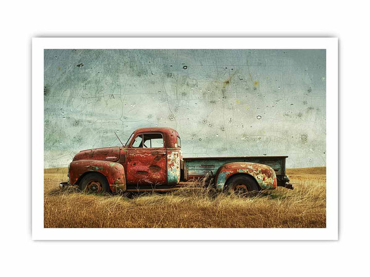 Vinatge Truck Art framed Print