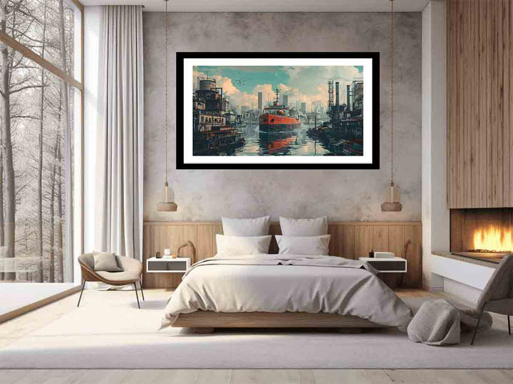 Ship in Port Art Print