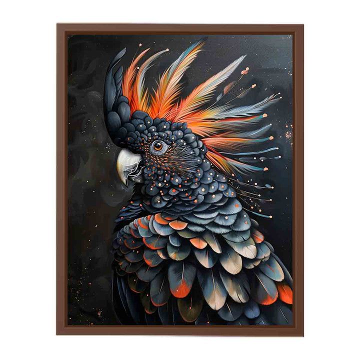 Cockatoo Black Art  Painting