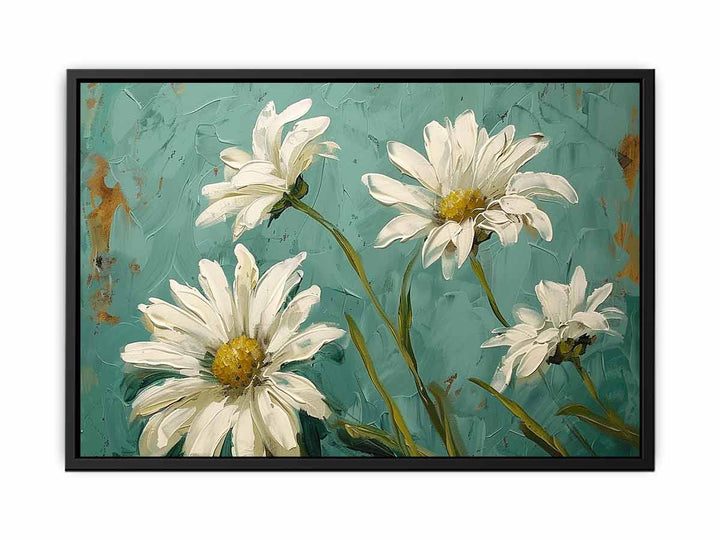 white daisies Art canvas Print