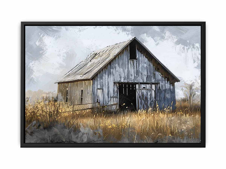 White Barn Art canvas Print