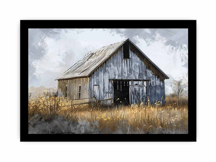 White Barn Art framed Print