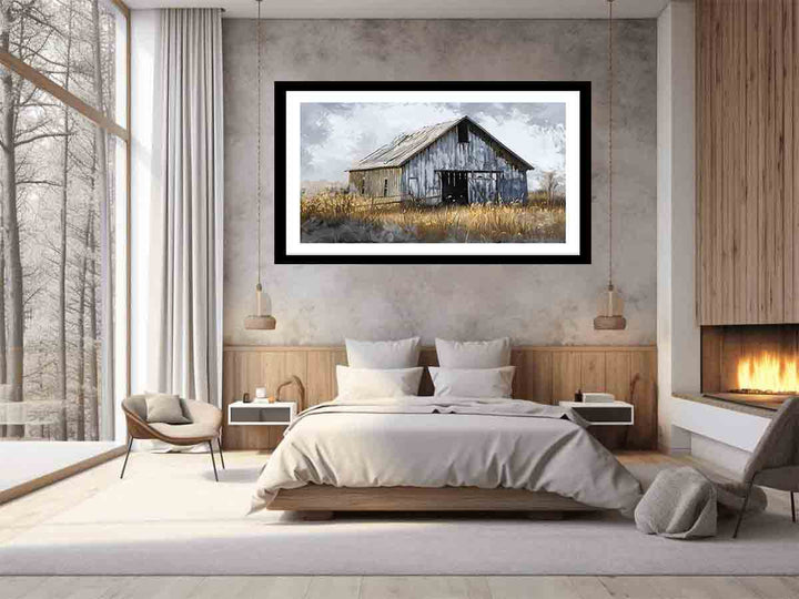 White Barn Art Print