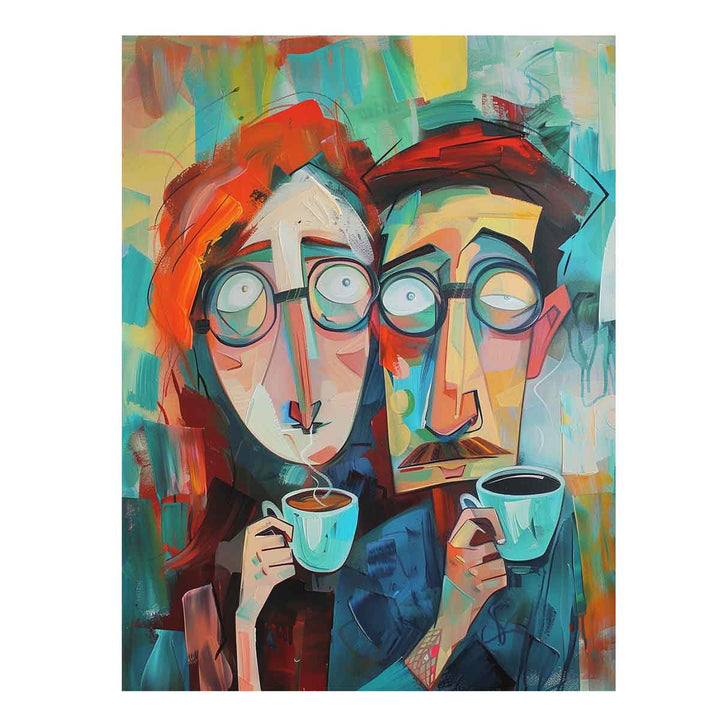 Coffee Couple Art Print