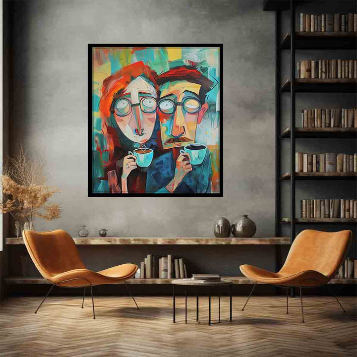 Coffee Couple Art Print