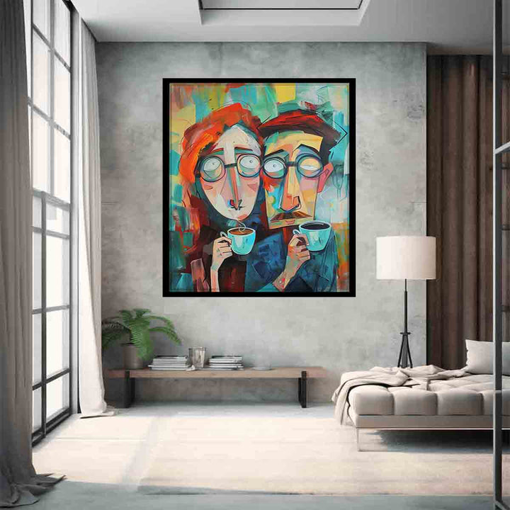 Coffee Couple Art Print