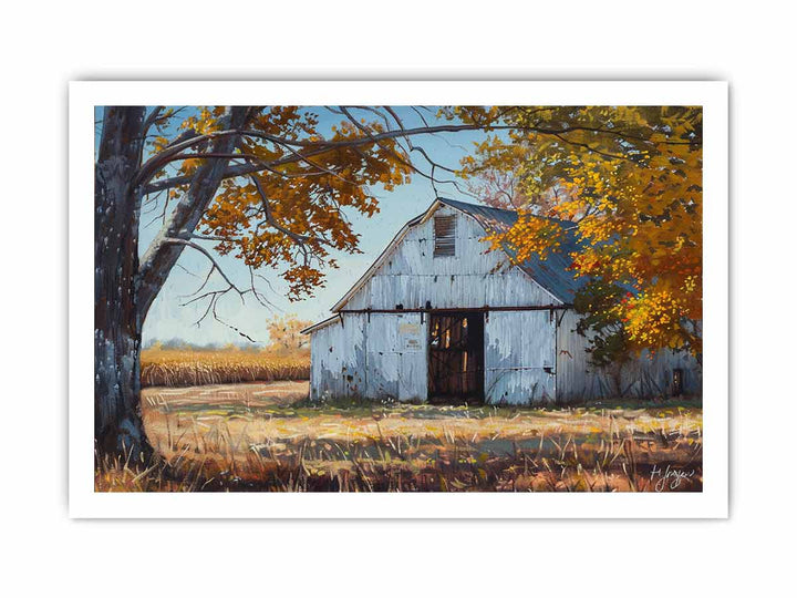  Countryside barn framed Print